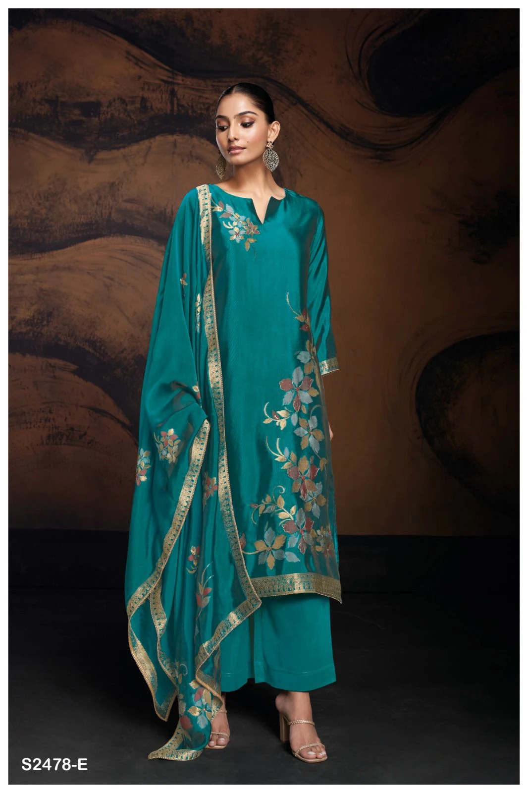 Ganga Evania 2478 Premium Viscose Woven Silk Wholesale Fancy Salwar Suit Catalog — Wholesale Salwar Suits, Ganga wholesale from Surat - Gallery Image 3
